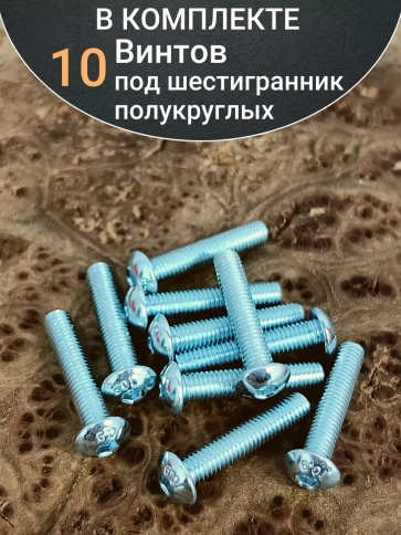 Винт М6х25 с внутренним шестигранником ОЦ 7380 к.п.10.9,10шт фото 4