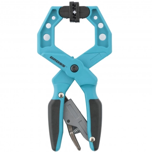 Струбцина клещеобразная, пластик.корп.,храп.м-зм жест.фиксации 4"/100 мм Gross фото 3