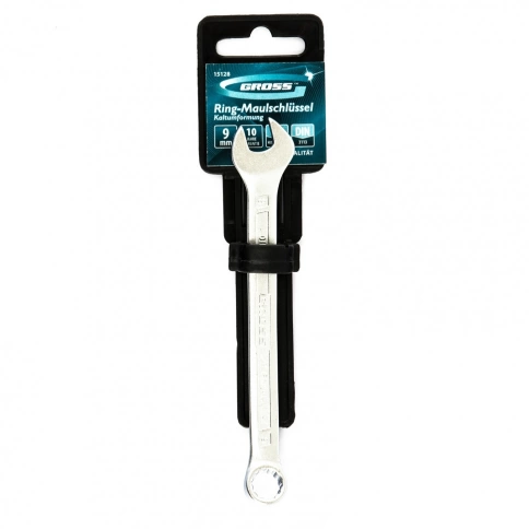 Ключ комбинированный холодный штамп CrV Gross фото 3