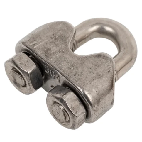 Зажим канатный М3 DIN 741, нержавеющая сталь А2 фото 1