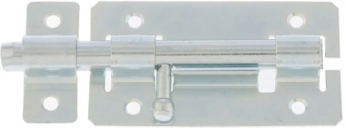 Задвижка дверная с фиксацией без площадки ЗД-1 цельный движок Металлист фото 1