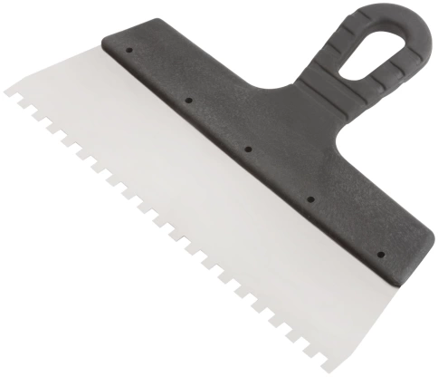 Шпатель фасадный нержавеющий зубчатый 250 мм / зуб 6 мм фото 2