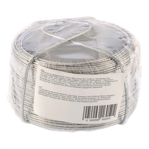 Проволока из нержавеющей стали 0,9 мм, длина 50 м, Сибртех фото 2