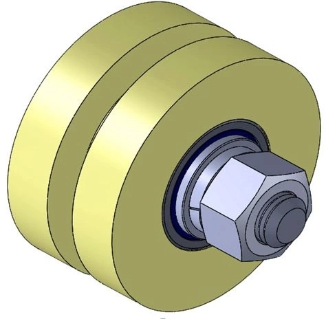 Ролик для ворот под полосу Р2502, d50мм, капролон, 2 шт. фото 6