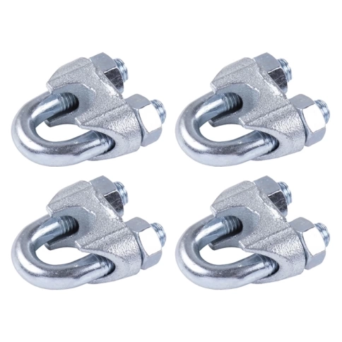 Трос стальной 4/5 с зажимами (4 шт.) ОЦ в оплетке, 40 м. фото 3