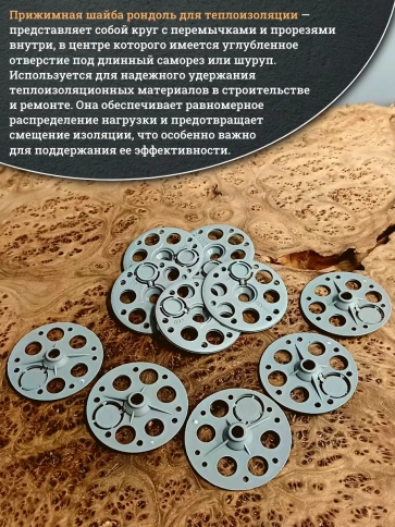 Прижимная шайба рондоль для теплоизоляции d 60 мм, 200 шт фото 3