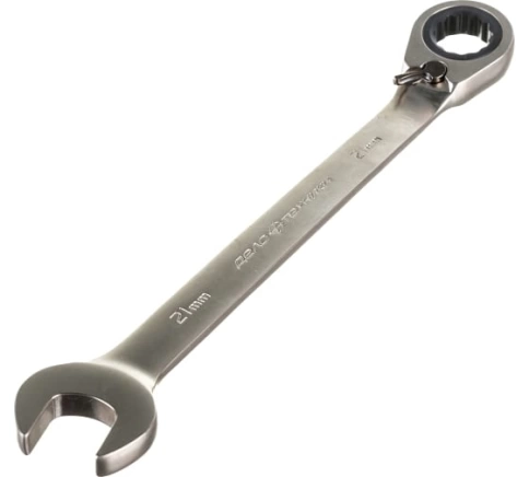 Ключ комбинированный трещоточный с переключателем 21 мм фото 1