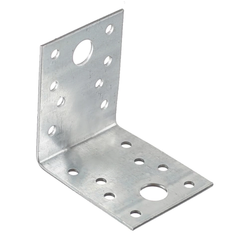 Крепежный анкерный уголок 40х80х80 мм, оцинкованный фото 1