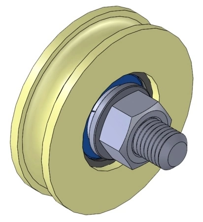 Ролик бельевой капролон d60 под трос 10мм без скобы (4 шт.) фото 6