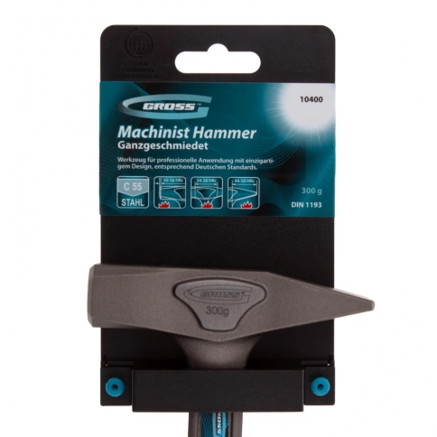 Молоток слесарный, цельнокованый, трехкомпонентная рукоятка 300 гр. Gross фото 4