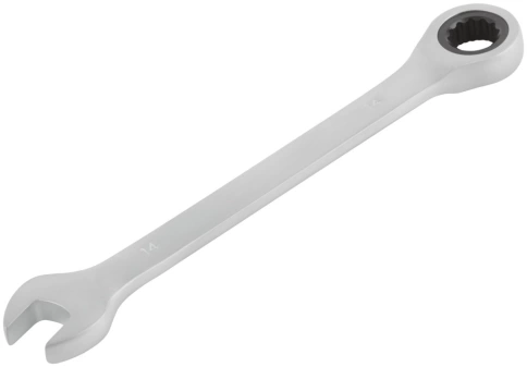 Ключ комбинированный трещоточный реверс. механизм CrV 14 мм фото 1