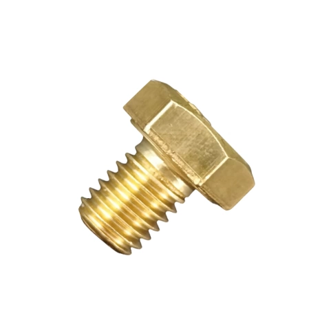 Болт 5х10 мм DIN 933 полная резьба, латунный фото 1