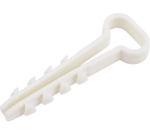 Дюбель-хомут плоский 6х12 белый Premium фото 1