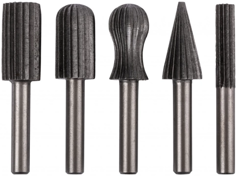 Шарошки стальные по металлу, 5 шт., HSS сталь, Профи фото 1
