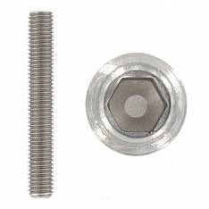 Винт установочный с внутренним шестигранником нержавеющий 3х4 DIN913 А2 тупой конец фото 1