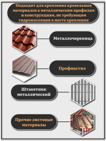 Саморез без шайбы для фасада со сверлом 4,8х19 РТ-3, 500 шт. фото 4