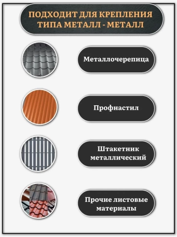 Саморез кровельный, 5,5х25 сигнально-синий RAL5005 500 шт фото 4