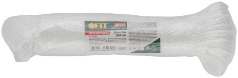 Нить крученая 2 мм х50 м, 1500 текс, р/н=70 кгс, белая фото 3