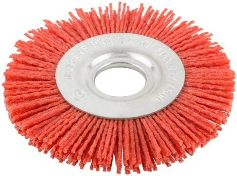 Корщетка-колесо, посадочн.д.22,2мм, нейлоновая, Профи 100 мм фото 1