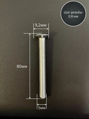 Винт потайной оцинкованный 5х80 DIN965, 10 шт. фото 2