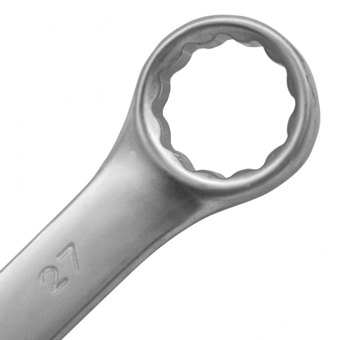 Ключ комбинированный матовый хром 27 мм CrV Matrix фото 3