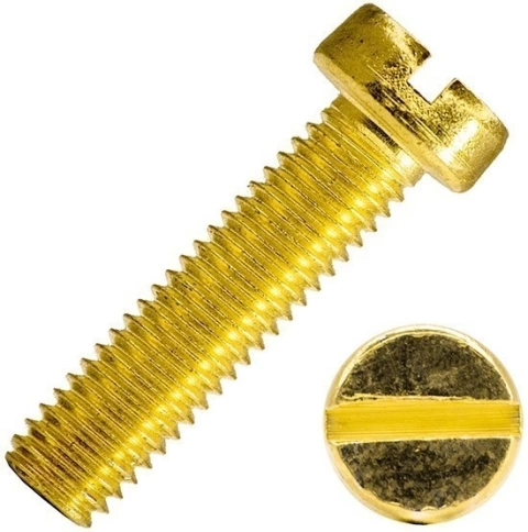 Винт 4х12 латунный с цилиндрической головкой DIN84,10 шт фото 1