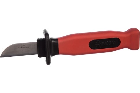 Нож изолированный 1000 В нерж. сталь 200 мм лезвие 50 мм прорез. рук. фото 1