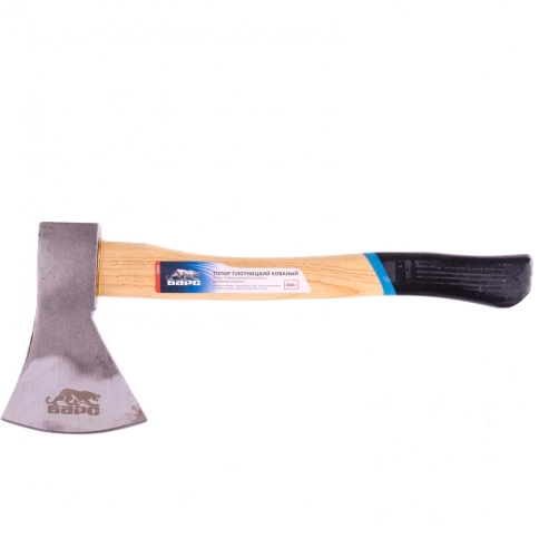 Топор плотницкий кованый дерев.топ-ще 800гр. пескоструйное покр.полотна Барс фото 1