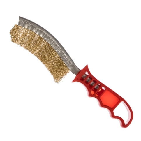 Корщетка с изогнутой пластиковой ручкой, латунированная вогнутая, тип С FIT фото 1